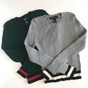 Forever 21 Ribbed Knit Longsleeves Top Bundle